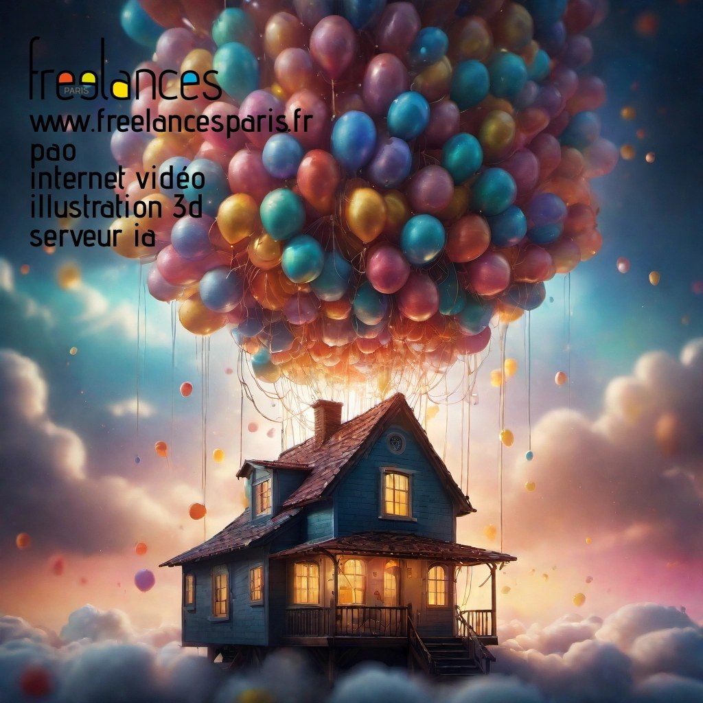 Pao mise en page internet vidéo illustration 3d serveur IA générative AI freelance paris studio de création magazines mq3i0610